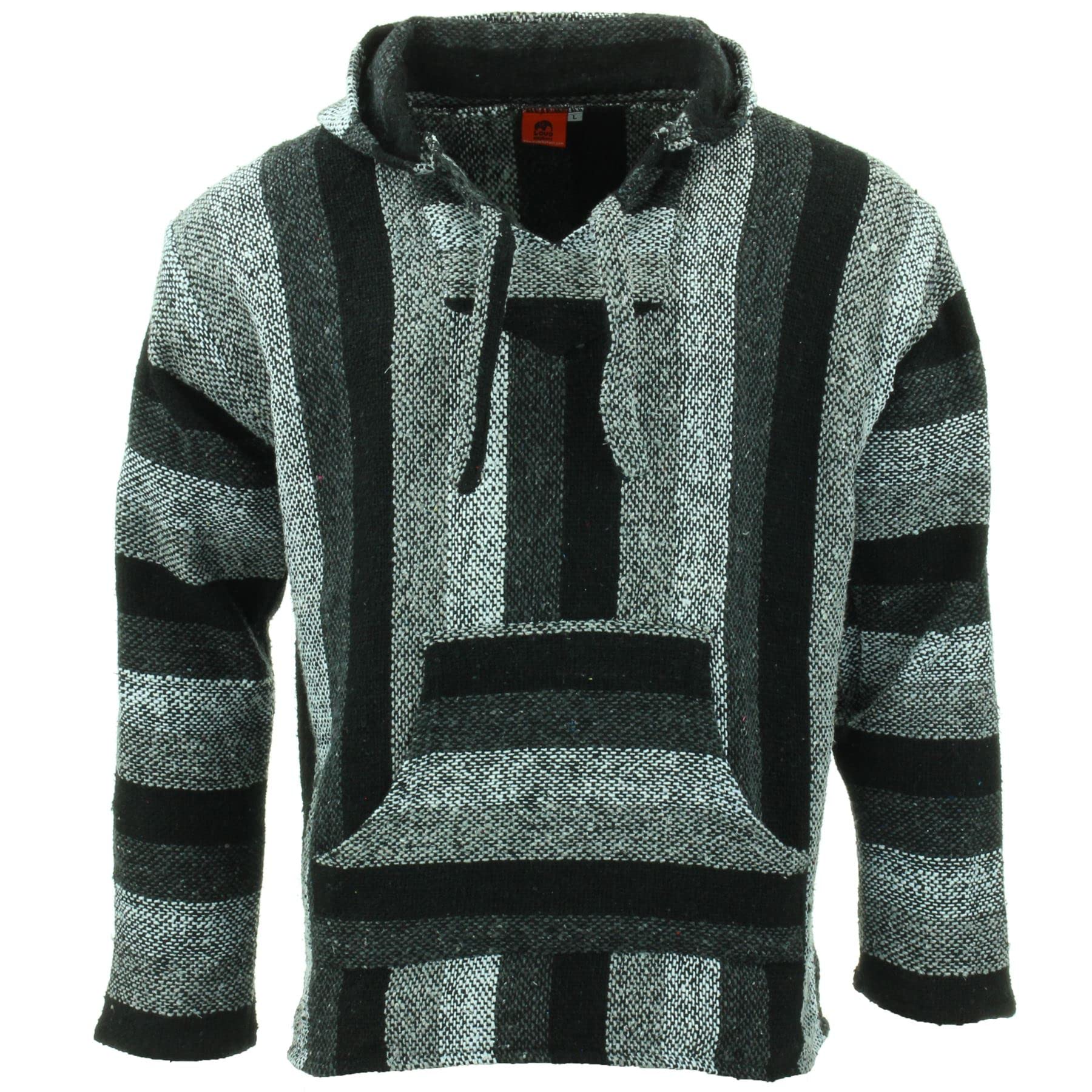 LOUDelephant Recycled Mexican Baja Jerga Hoody - Grey Mix (Medium)
