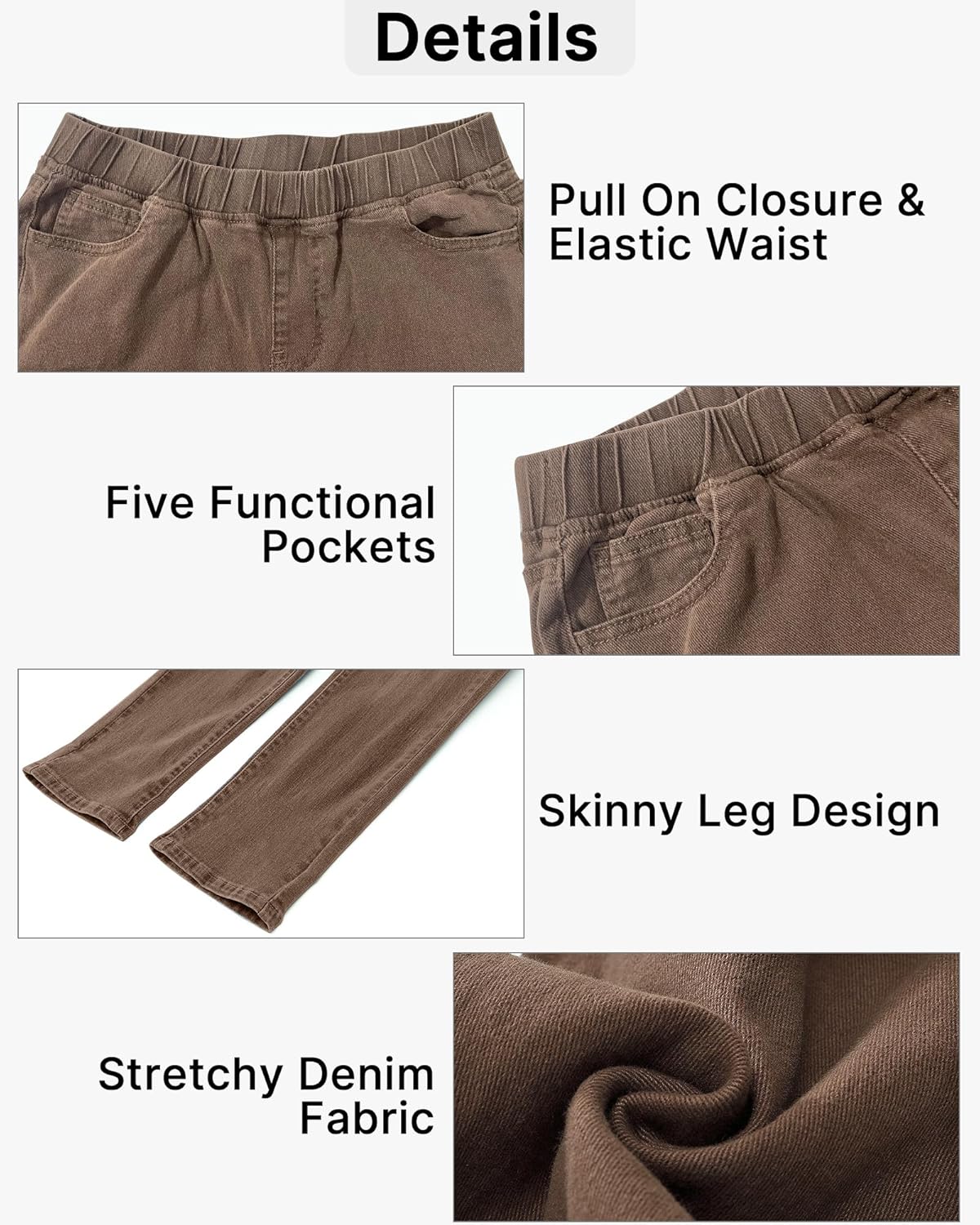 GRAPENT Pull On Jeans for Women High Waisted Skinny Capri Pants Trendy Stretch Denim Cropped Jeans Crop Jeggings Capris - Image 5