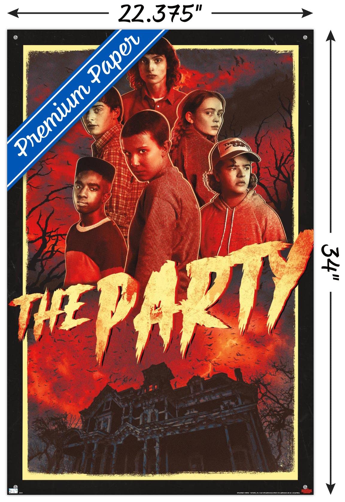 Netflix Stranger Things: Season 4 - Póster de pared con pasadores