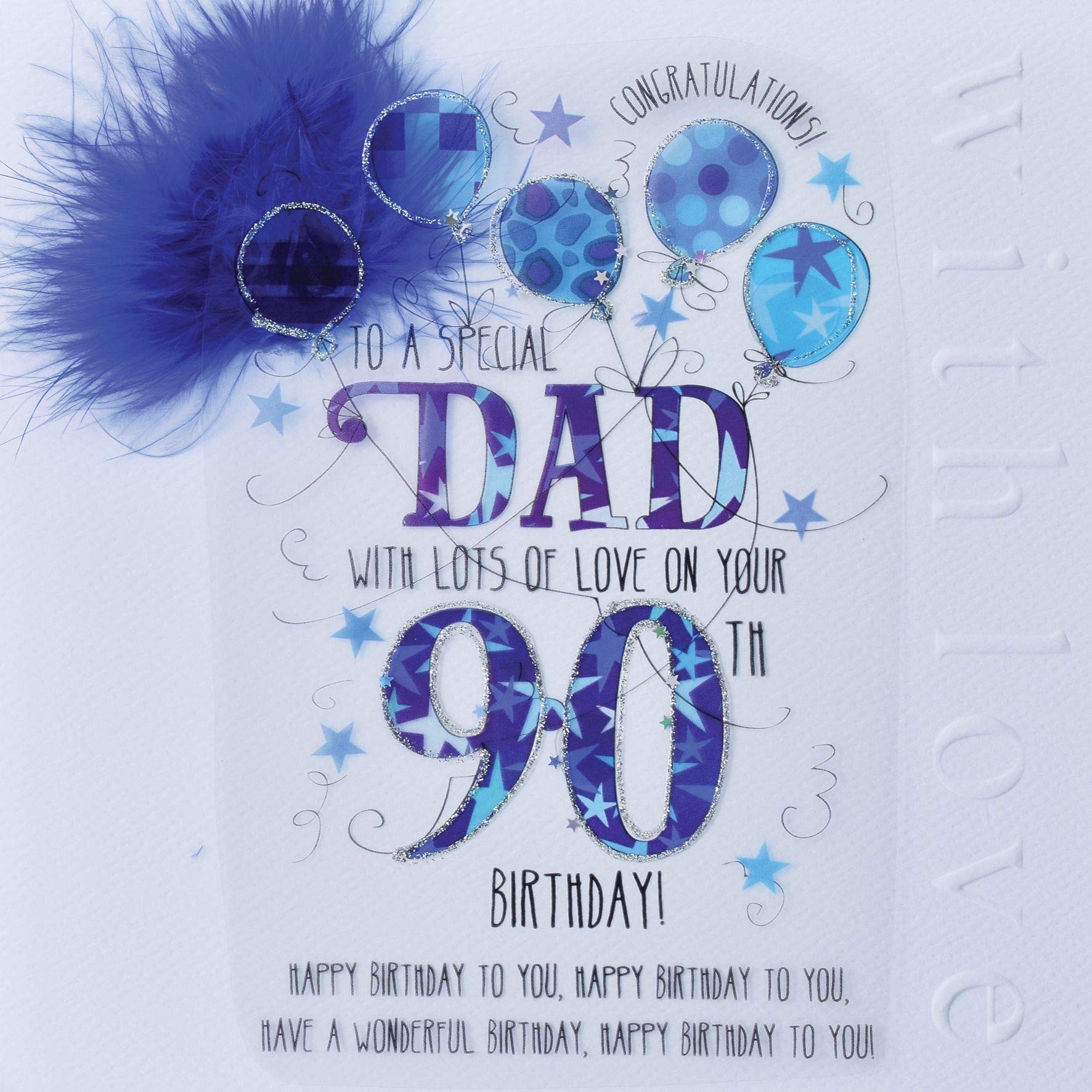 WJB Cloud 9 Dad 90th Birthday Card