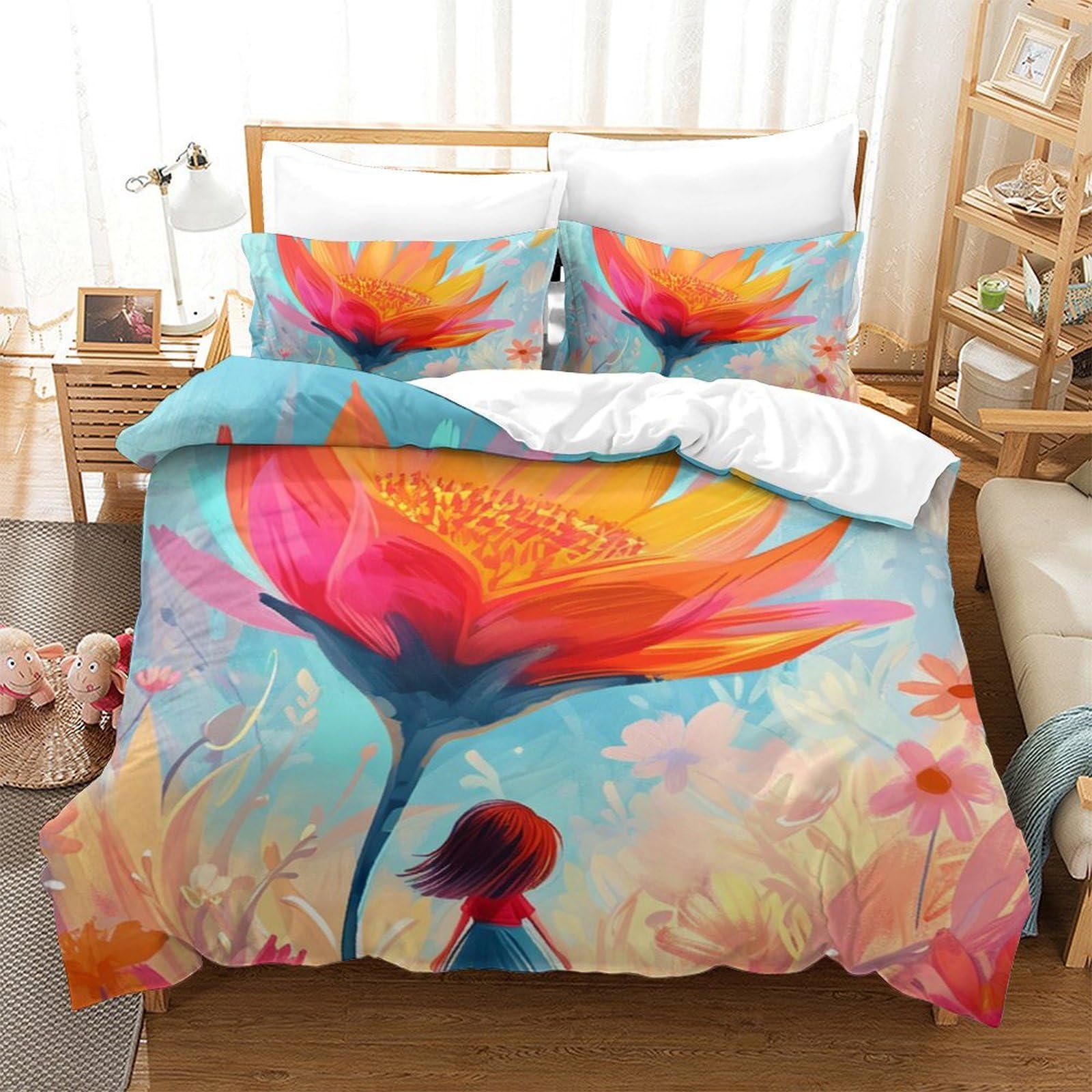 Ensemble de literie microfibre super douce housse de couette 3 pièces King