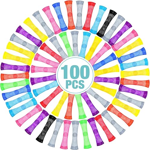 Macarrie 100 piezas de juguete para ansiedad de malla con canicas, para aliviar el estrés, sensorial, silencioso, silencioso, pequeño, juguetes para