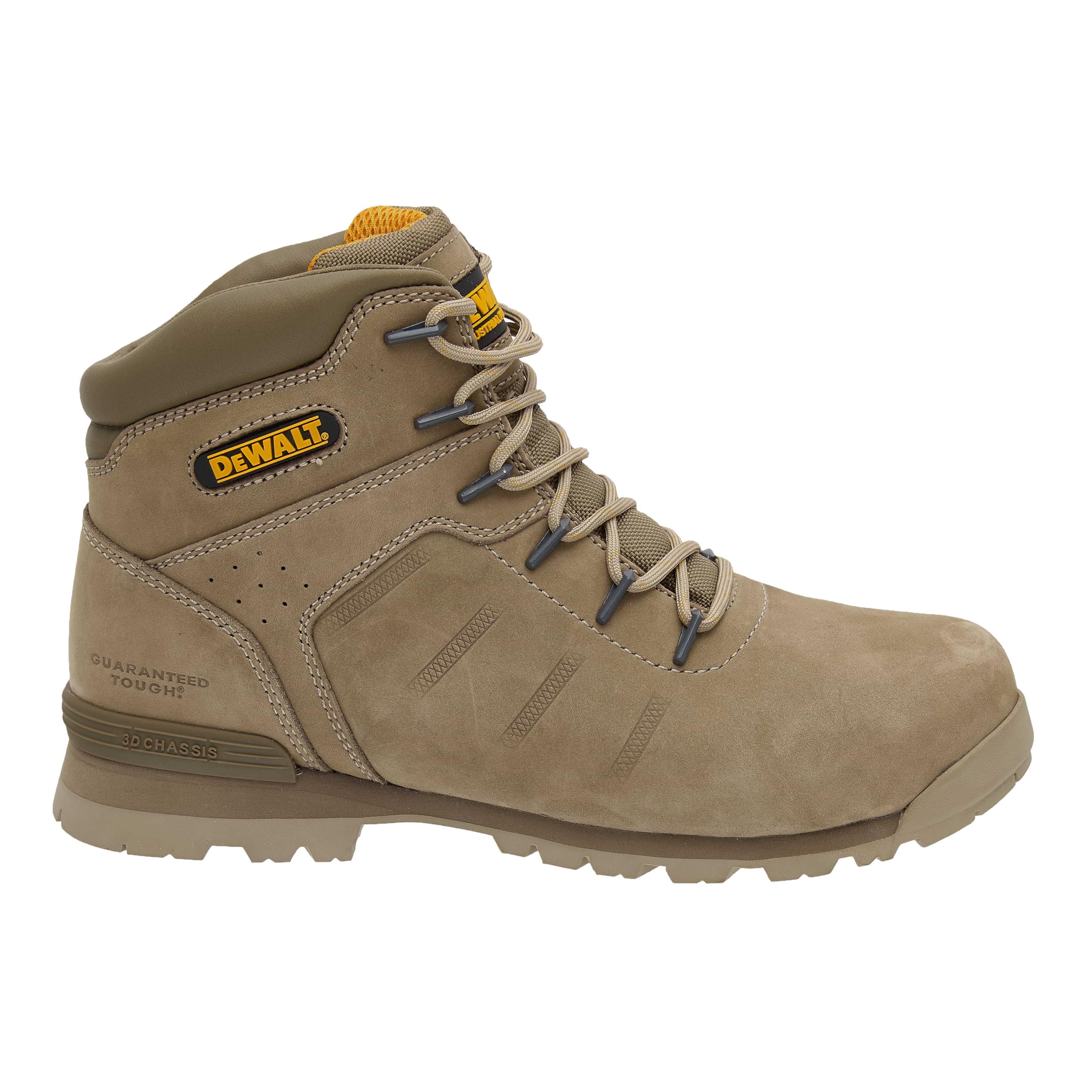 DEWALT Carlisle - Botas de trabajo ligeras de piel nobuk para hombre, puntera de seguridad de acero, ligera
