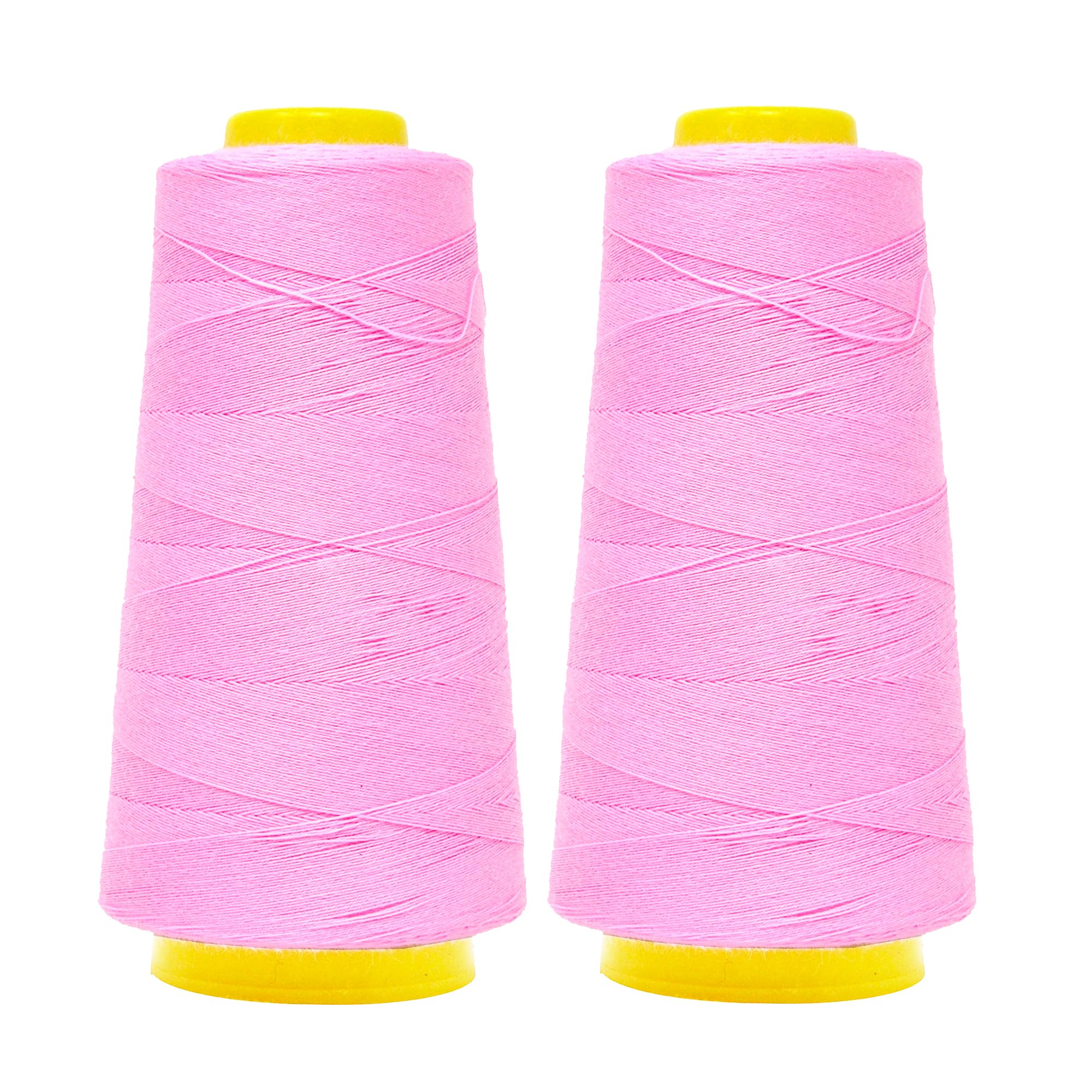 Mandala Crafts Pink Mercerized Cotton Thread Cones for Sewing Quilting