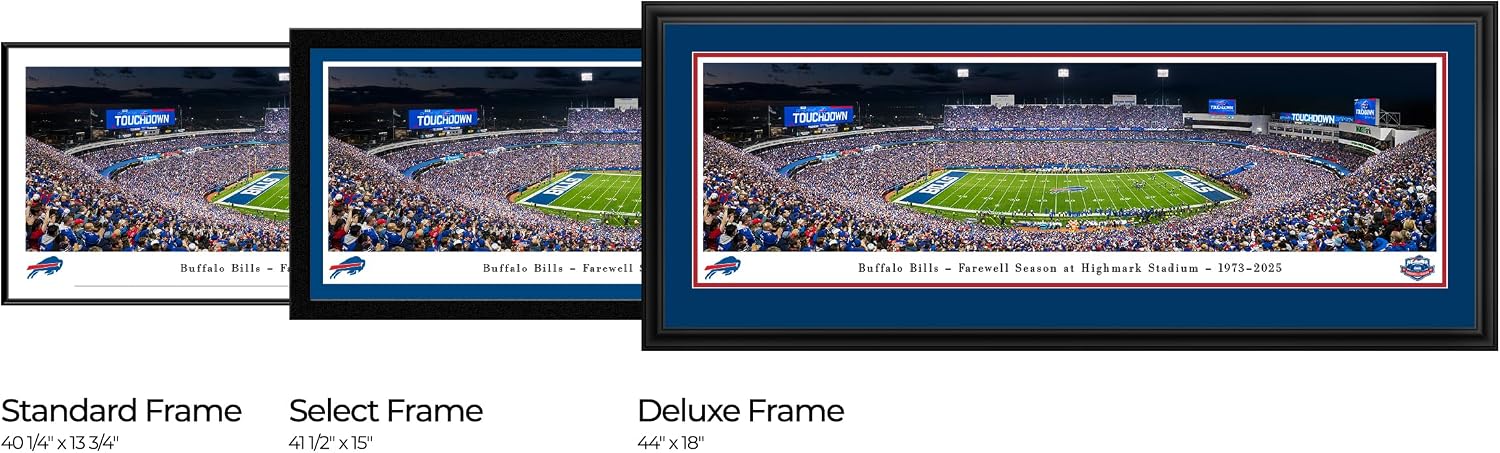 Buffalo Bills, Farewell Season at Highmark Stadium - Single Mat, Framed Print by Blakeway Panoramas