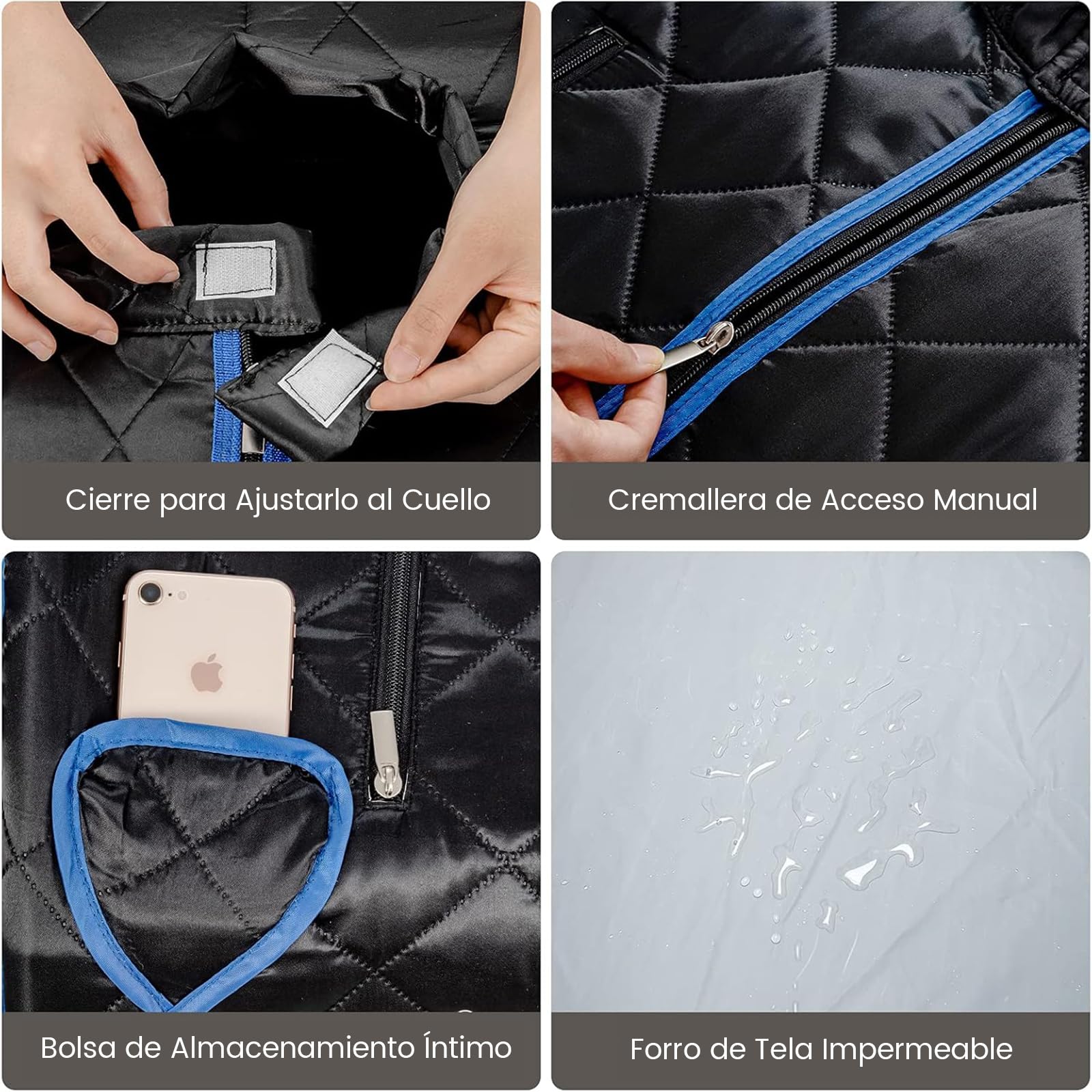 RELAX4LIFE Mini Sauna de Vapor 3L con Temporizador 15-90min y Temperatura Ajustable en 9 Niveles, Sauna Portátil 1000 W con Mando a Distancia y Múltiples Accesorios (Negro)