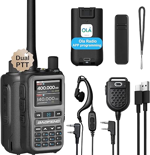 Miniatura 10 de Baofeng UV-5R Mini Radio Jamón Radio de mano de largo alcance Radio bidireccional PTT dual Programación de aplicación NOAA Receptor meteorológico