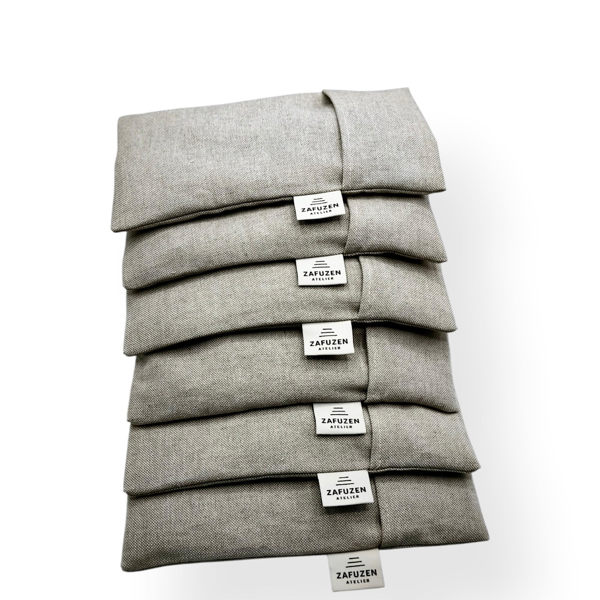 Cuscini per Occhi con Fodera Lavabile Set da 6 – Cotone Naturale e Lavanda – Uso Professionale Yoga, Pilates, Spa e Fisioterapia – Colore Dune Atelier