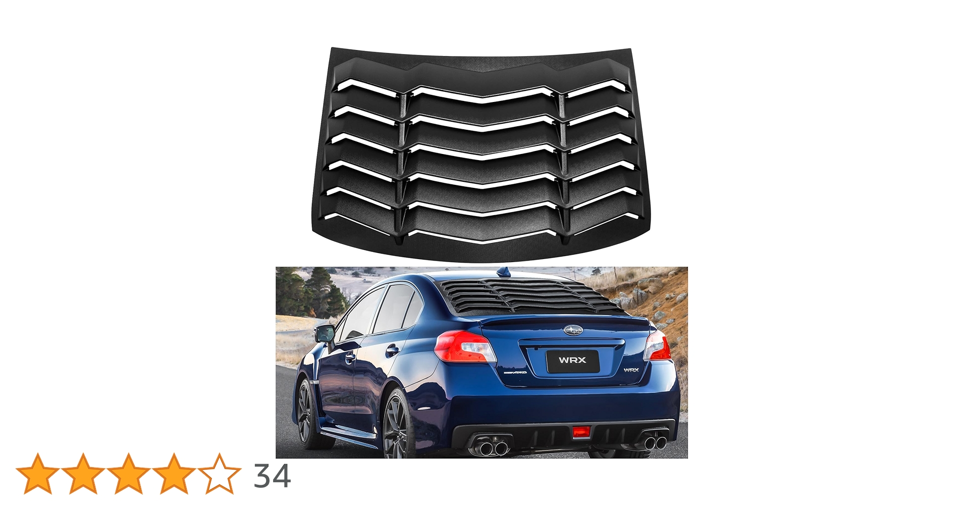 Amazon | リアウィンドウルーバー 2015-2021 スバル WRX WRX STI、2012