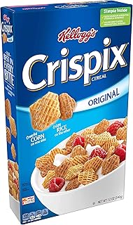 Kellogg's Crispix Breakfast Cereal, 8 Vitamins and Minerals, Try in Snack Mix, Original, 12oz Box (1 Box)