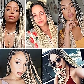 Liang Dian Pre Stretched Braiding Hair Ombre 30 Inch 8 Packs Synthetic Crochet Braids Hot Water Setting Professional Soft Yaki Texture Synthetic Hair Extensions(1B/27/613)