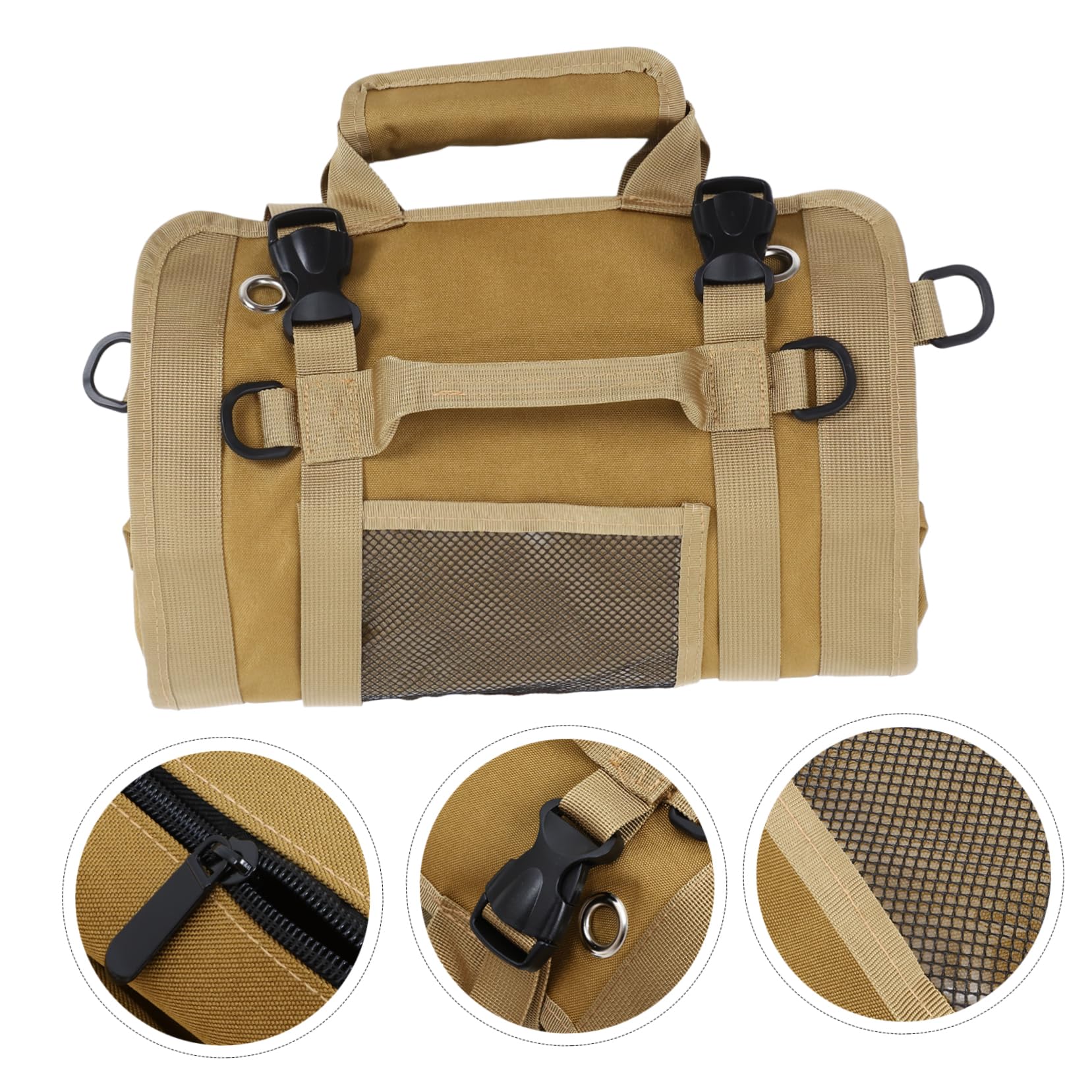 Angoily Bolsa Portaherramientas Enrollable de Tela Oxford, Portátil Gran Capacidad, con Múltiples Bolsillos y Compartimentos para Mecánicos