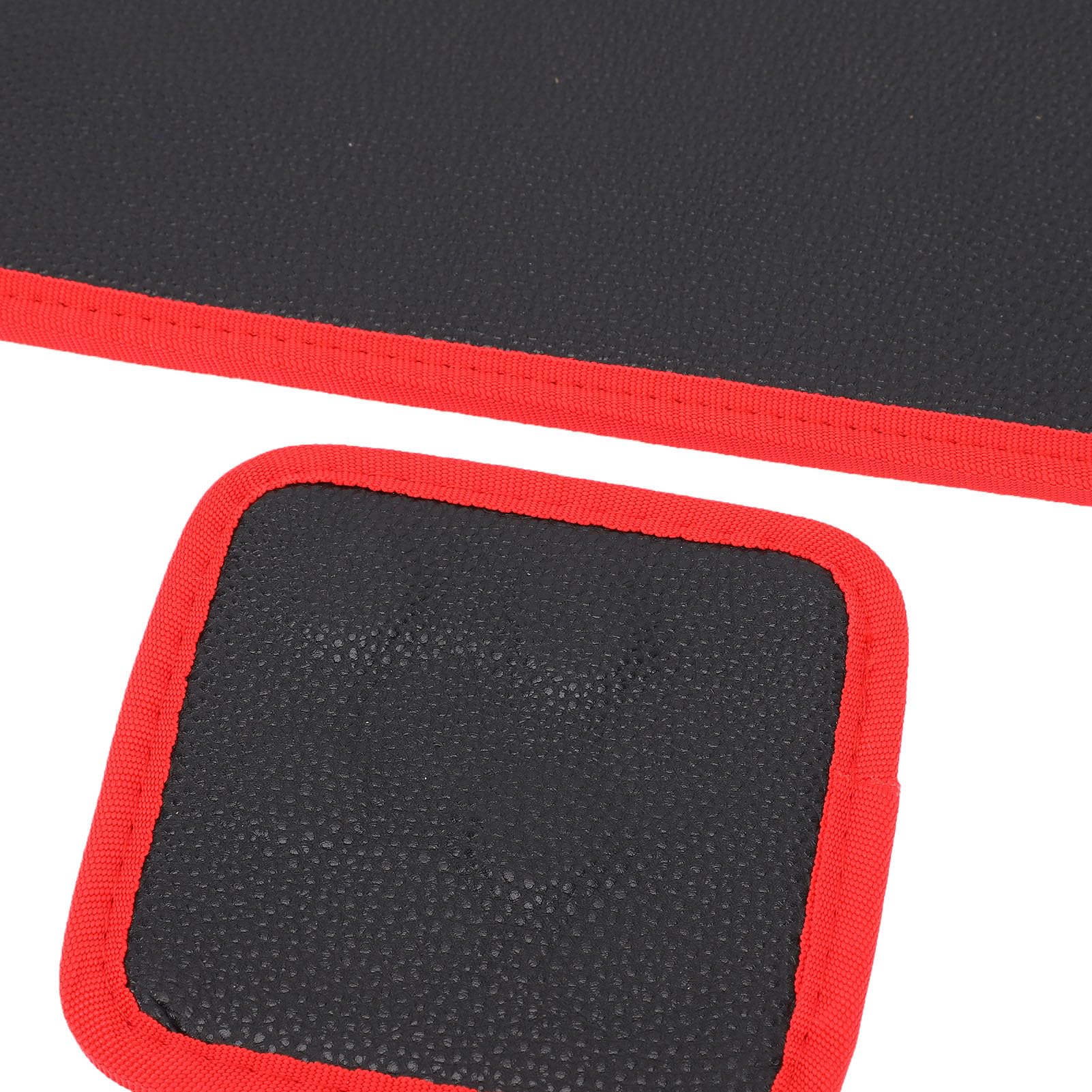 Keenso Magnetisches Werkzeugmatten-Set, Flexible Magnetunterlage mit PVC-Oberfläche, 3-teilige Rutschfeste Teilehalterschalen für die Organisation von Autoreparaturwerkstätten und Garagen