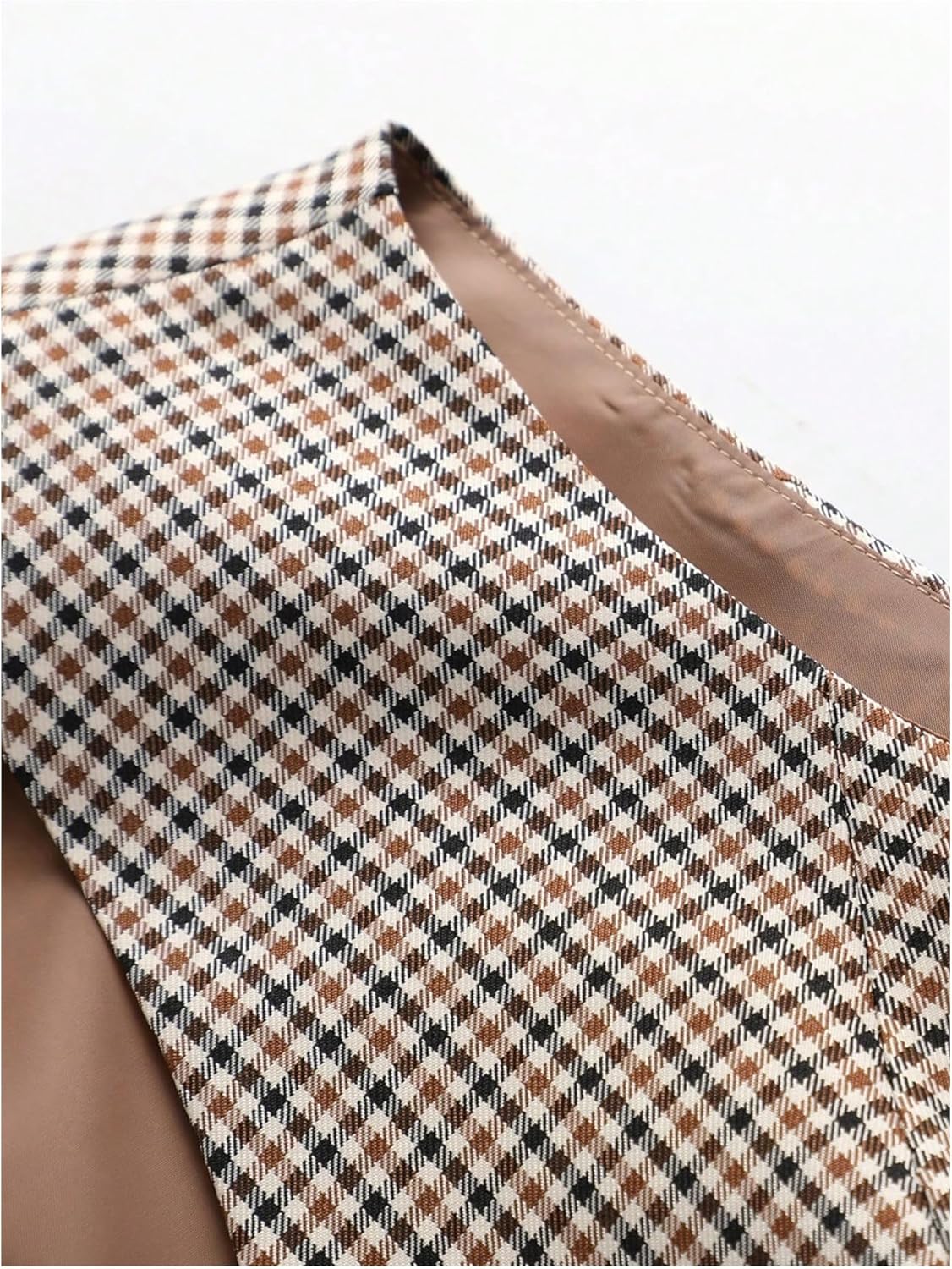SweatyRocks Women's Sleeveless V Neck Button Down Vintage Plaid Suit Vest Waistcoat Jackets