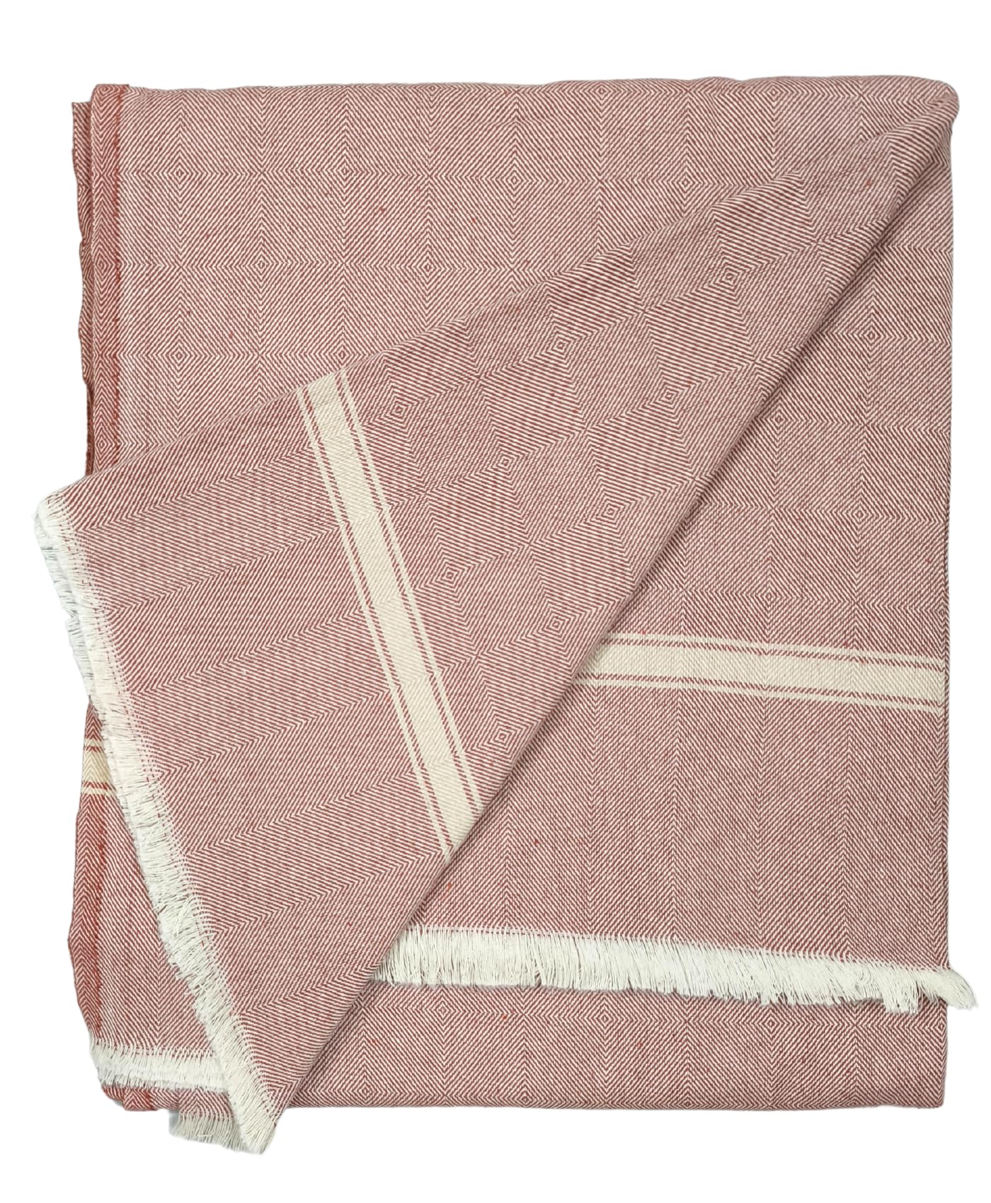 Arvore Bunkaar Pure Handloom Cotton Desi Khes, Double Size Summer/Yoga Blanket, Traditional Pattern (Brown)-image-31
