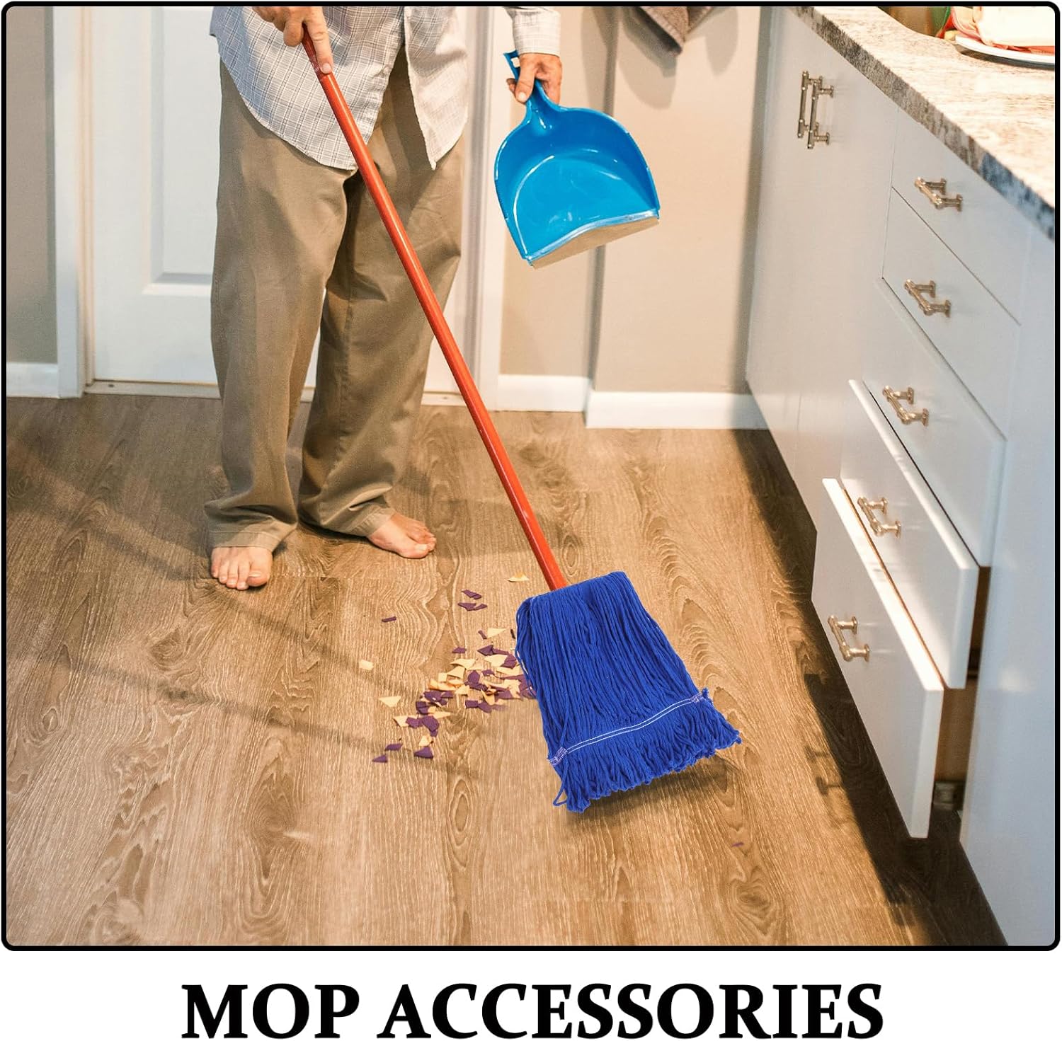 Didiseaon 3pcs Commercial String Mop Head - String Cotton Mop Refill Replacement Heavy Duty Wet Washable Cleaning Mopping Head - for Commercial Home Cleaning