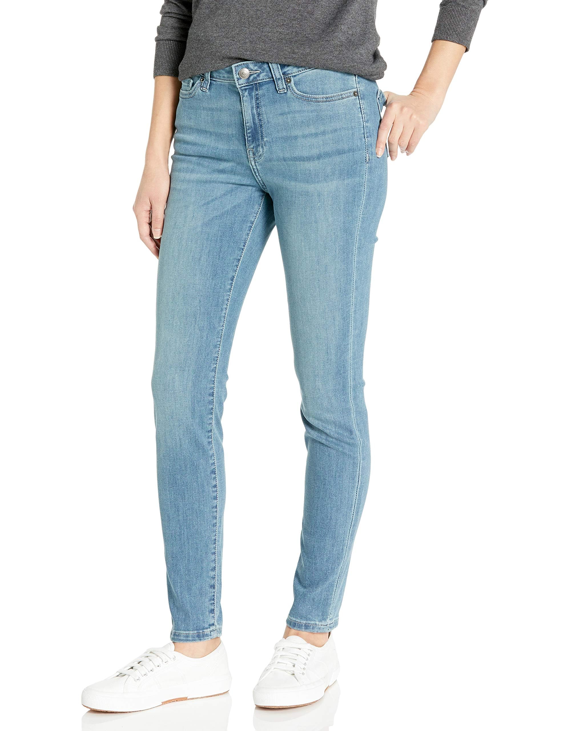 Amazon Essentials Jeans Skinny Elasticizzati a Vita Media - Colori Fuori Produzione Donna