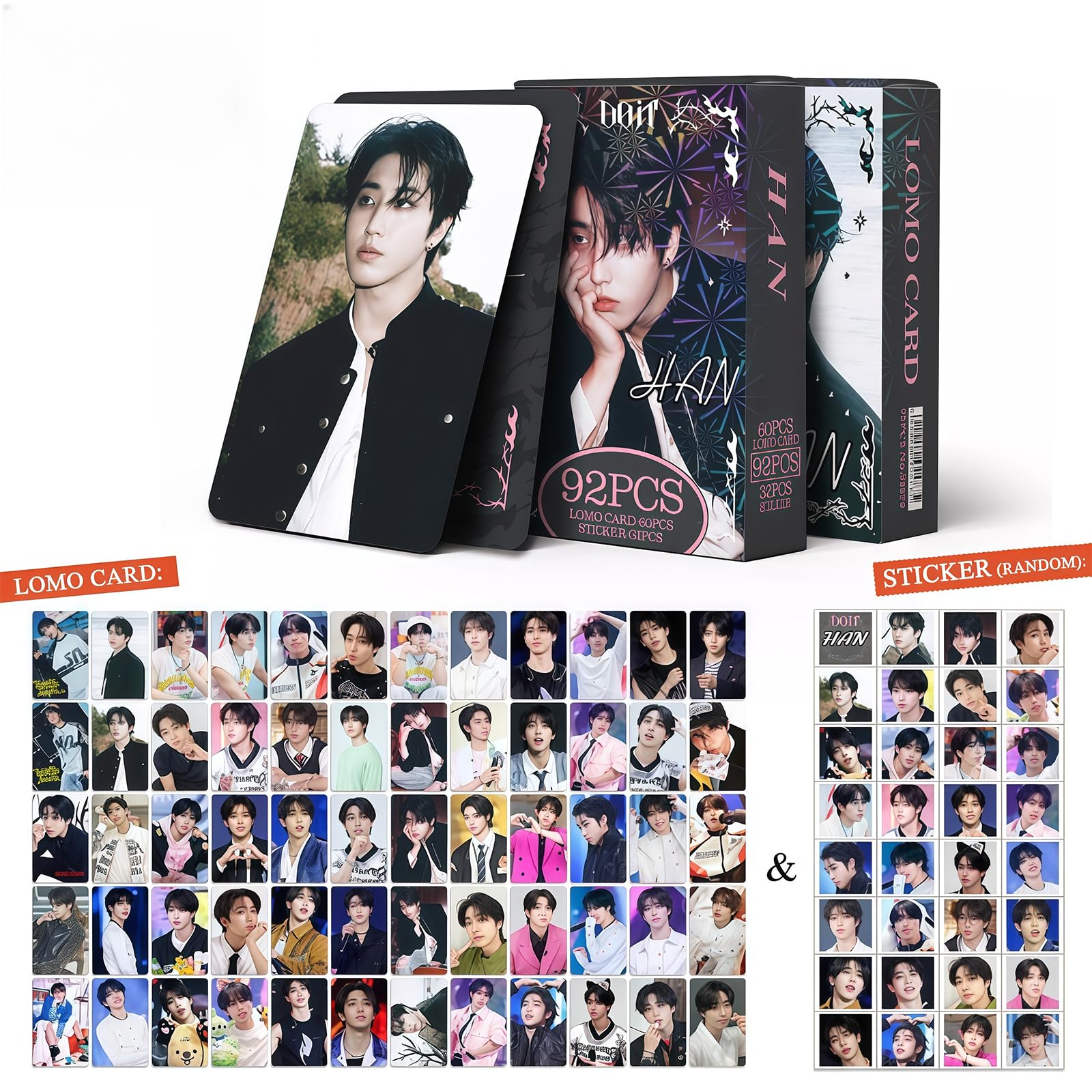 Stray Kids ハン　おまとめセット♡ 92 peças Stray Kids HAN Photocards DO IT Álbum HAN Cartões de