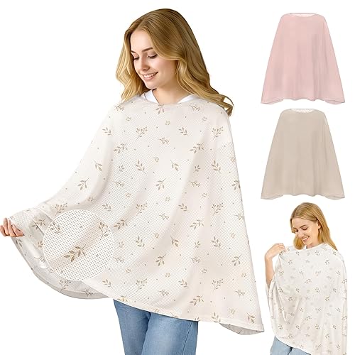 Basumee Nursing Cover for Breastfeeding Full Privacy Soft Breathable Mesh Breastfeeding Cover Multi-Use Breast Feeding Covers for Women Moms Baby disponible en Yaxa Colombia