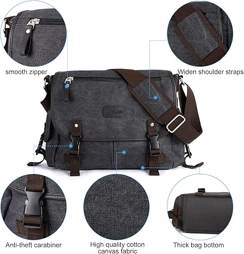 Miniatura 8 de Bolso de mensajero Hombres,Bolso cruzado impermeable,Bolso de hombro Satchel