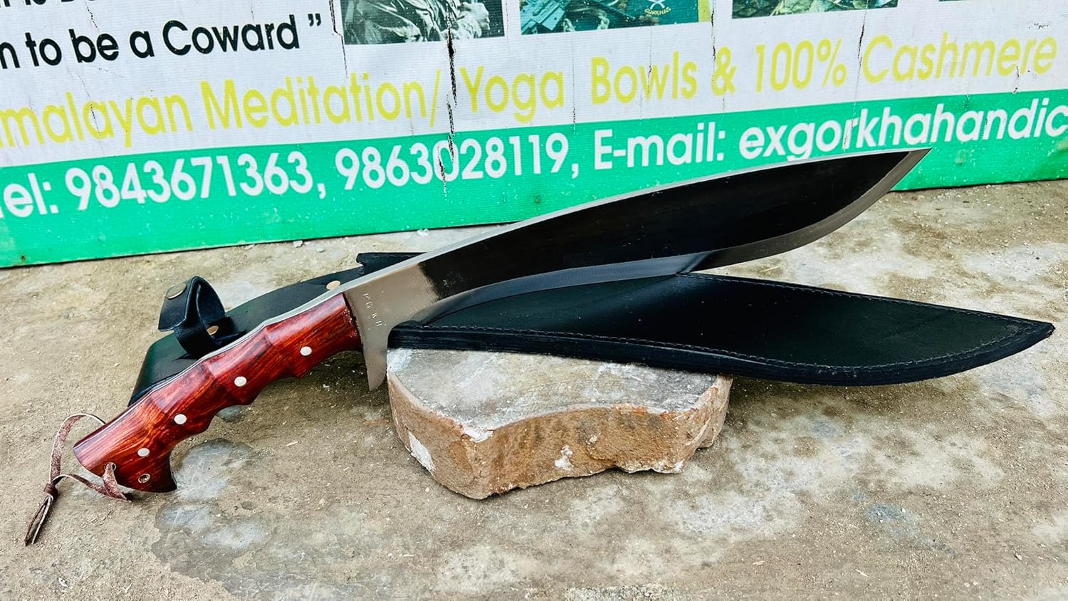 Survival Machete Kukri - 16" Machete Cleaver - Hand Forged in Nepal - Balance Water Tempered - Sharpen Ready to Use - Handmade - Carbon Steel 5160 Spring - Rosewood Handle