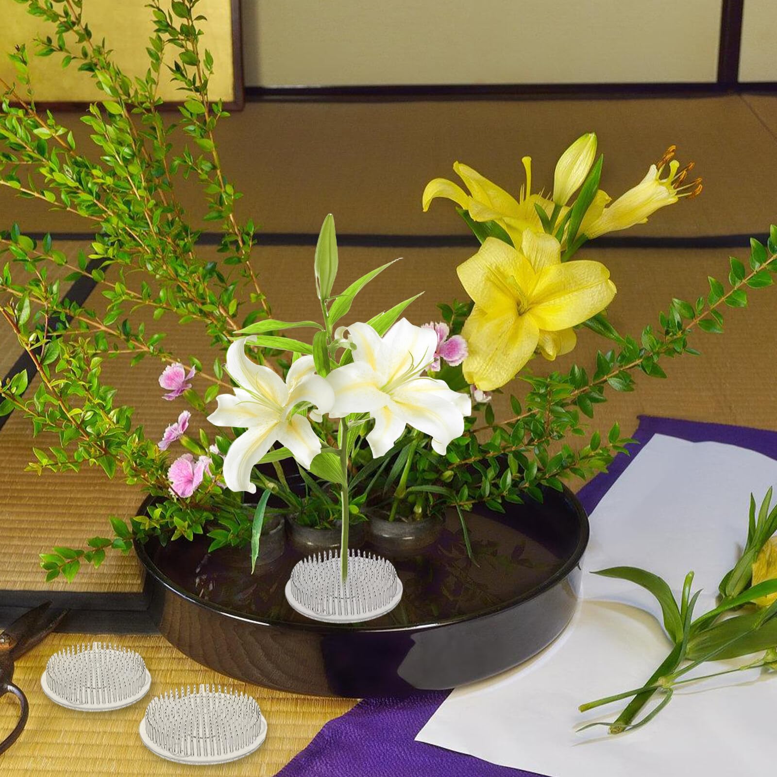 2 Supporti Per Composizioni Floreali Kensan - Fioriere Trasparenti Con Ventose Per Artigianato Fai-Da-Te - Foto 4