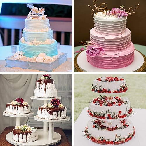 Miniatura 6 de HUAKENER Paquete de 3 moldes redondos para tartas, 6 pulgadas, 8 pulgadas, 10 pulgadas, con 150 piezas de papel pergamino, moldes antiadherentes