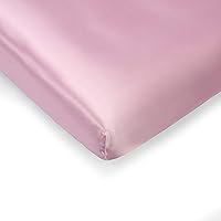 Vista 24 de Pro Goleem Sábana de satén para moisés, ideal para el cabello del bebé, sensación de seda suave para almohada o colchón de moisés o cuna, para Rosa