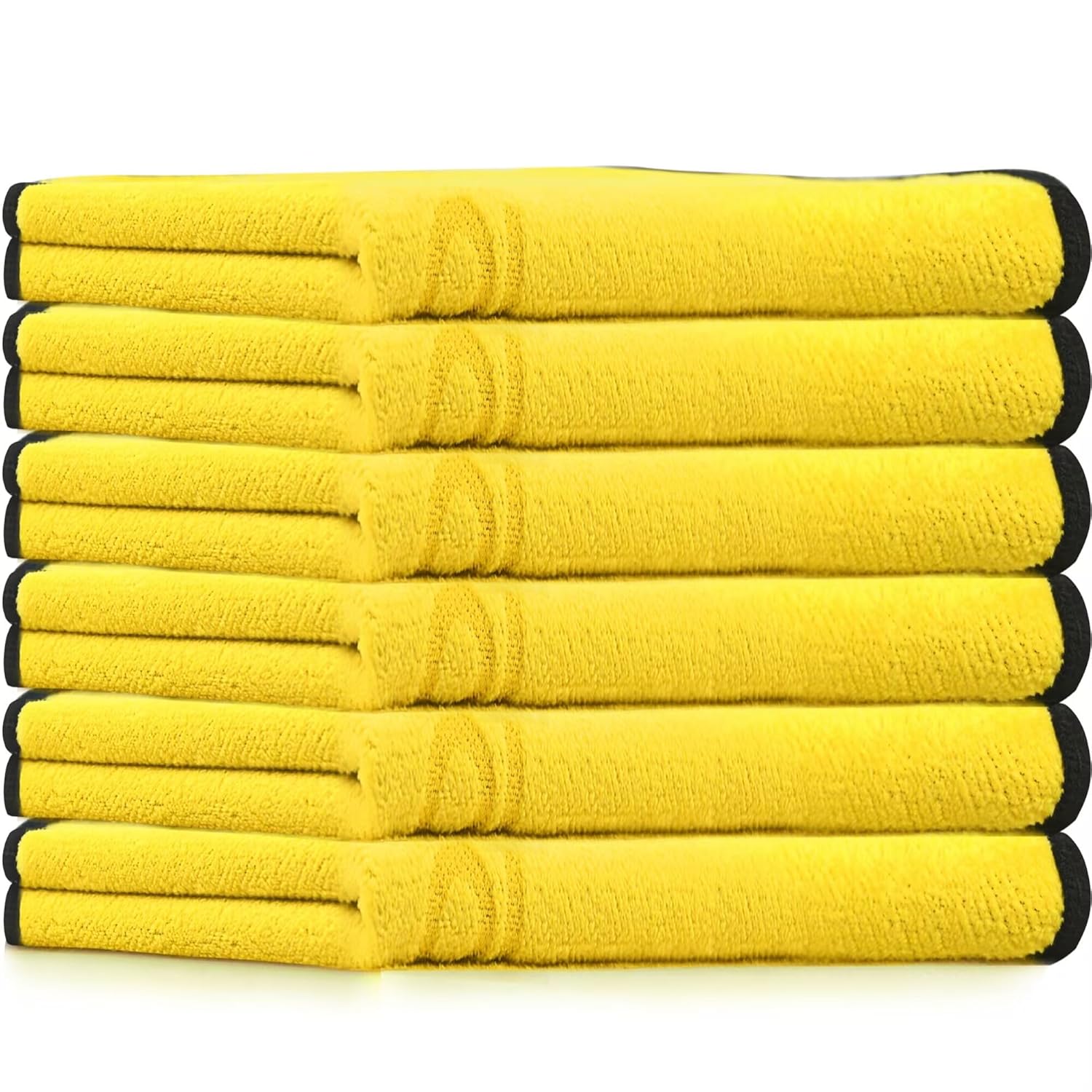 Solid Multipurpose Plush Microfiber Cleaning Cloth Towel for Household Car Washing Drying Auto Detailing - 11 x 22