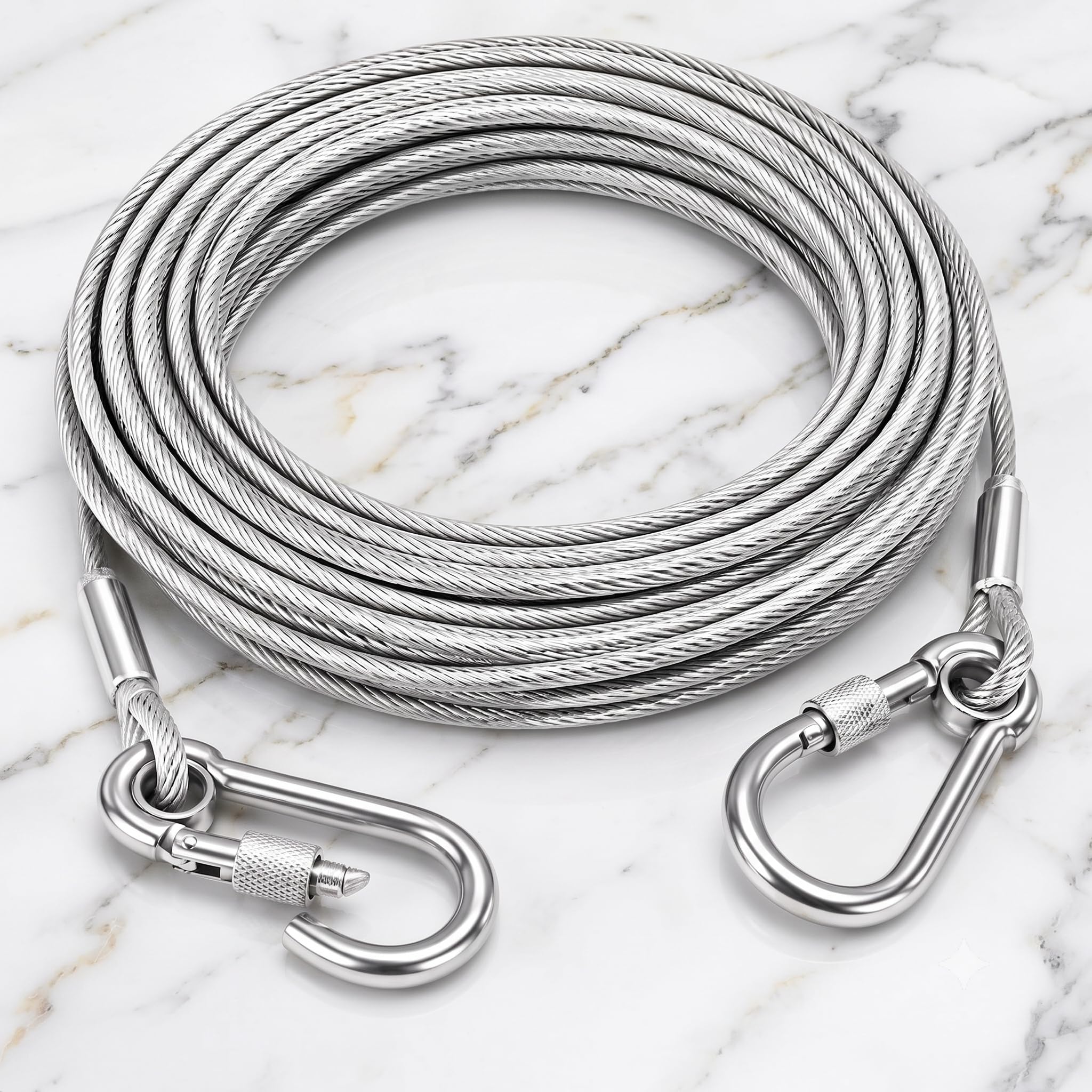 Finalize (Pack of 2) Heavy Duty Clothes Drying Rope 10 Meter with Hooks | Strong Steel Clothesline for Balcony, Bathroom,Travel & Camping | Cloth Line for Indoor & Outdoor Use (Drying Rope)