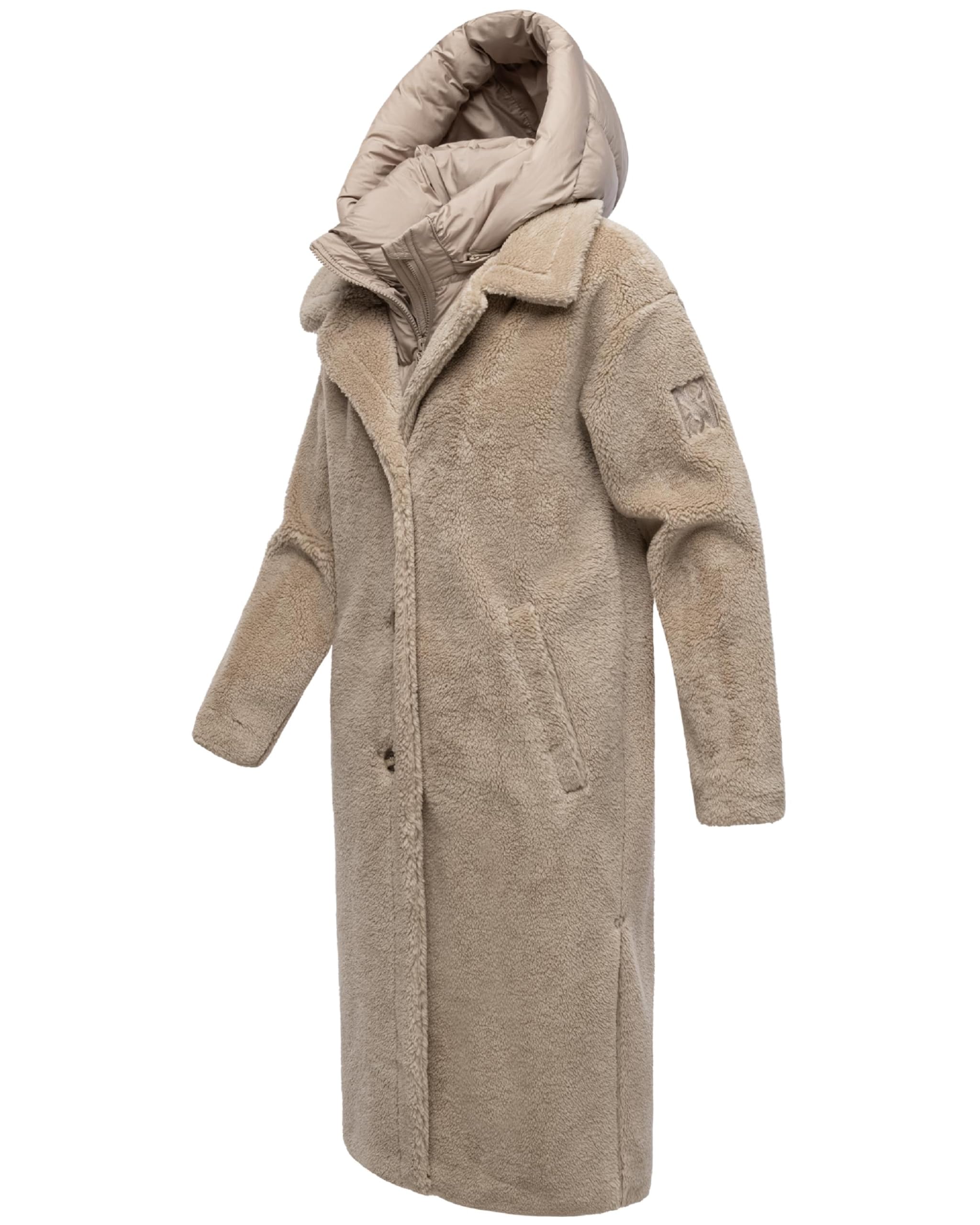 Navahoo Cappotto caldo da donna in pile Teddy con inserto rimovibile e trapuntato, Teddyzauber 14 XS-3XL