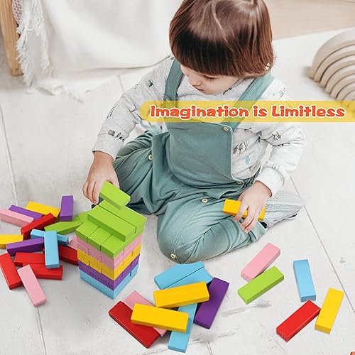 Miniatura 4 de Juegos de mesa apilables de madera para niños adultos y familias bloques de madera de monstruo suave para niños bloques de construcción de colores