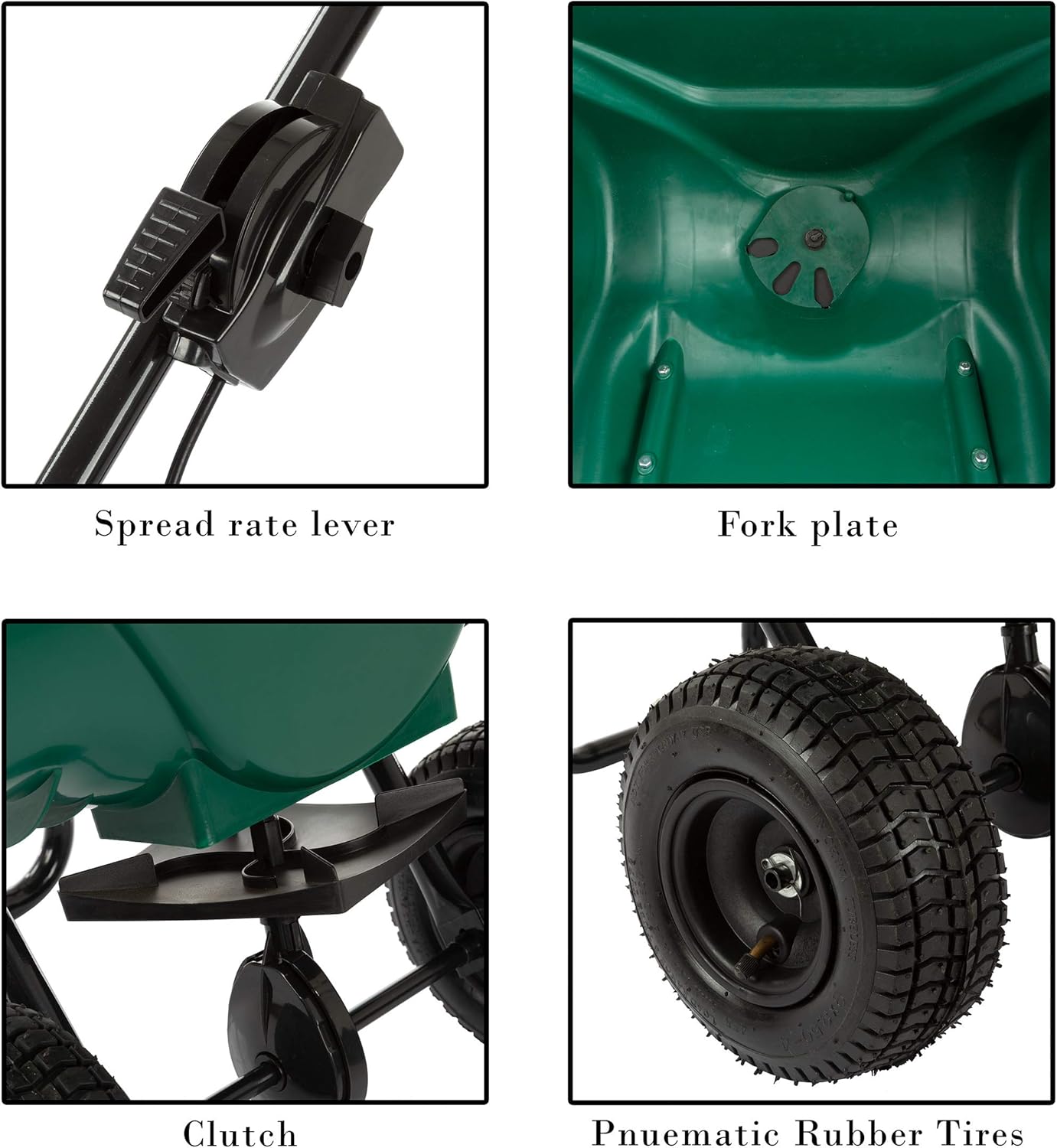 Pure Garden 50-LG1081 Lawn and Garden Spreader-66 Pound Capacity Walk Behind Rotary Broadcast Dispenser for Fertilizer Grass Seed, Sand and Salt : Patio, Lawn & Garden