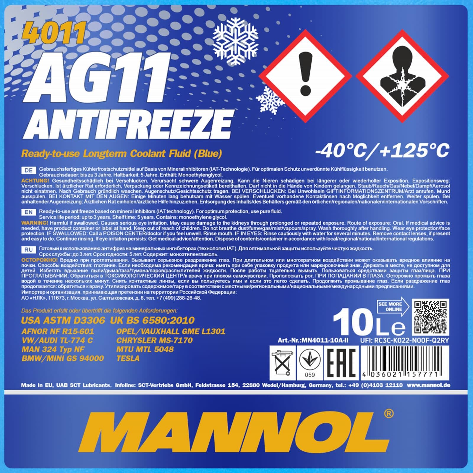 SCT Mannol 2x MN4011-10 Frostschutz (10 L)