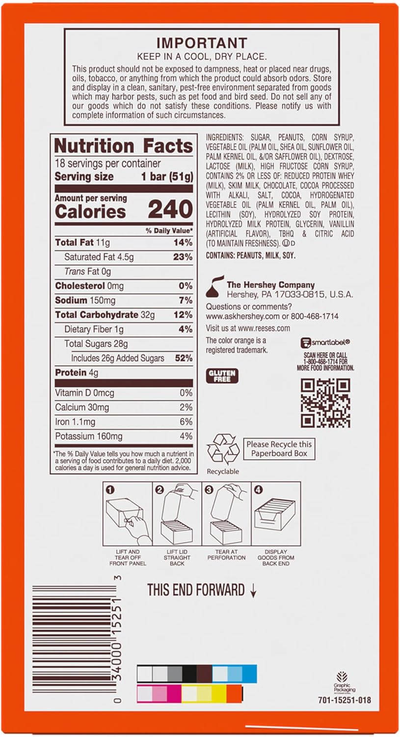 REESE'S FAST BREAK Peanut Butter Not Candy Bars
