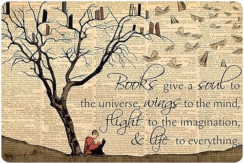 Miniatura 6 de Letrero de metal con texto en inglés "I Love to Read", decoración retro de 12 x 16 pulgadas para bar, cafetería, club, decoración de pared