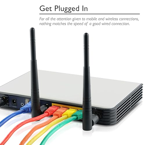 Vista 22 de GEARIT Paquete de 24 cables de conexión Ethernet Cat5e de 1 pie - Cable de red LAN RJ45 sin enganches, color negro