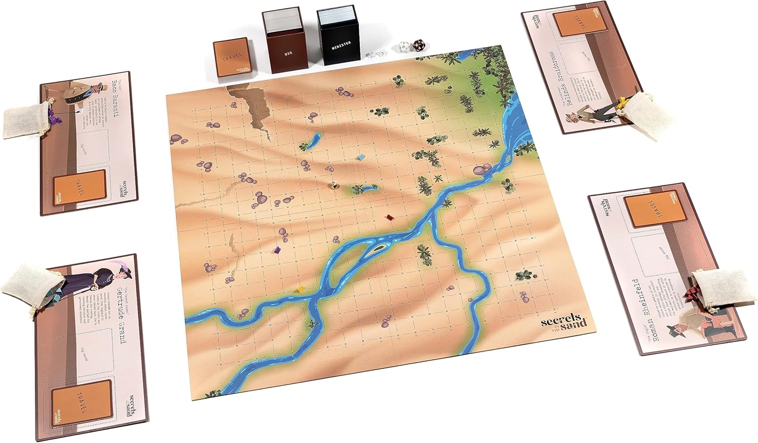 Secrets in The Sand | The Board Game of Archaeological Adventure | 2-6 Players | Ages 8+