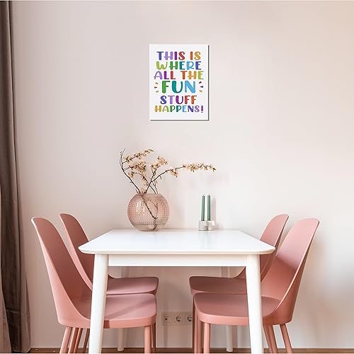 Miniatura 5 de This is Where All The Fun Stuff Happens - Lienzo inspirador para pared, decoración para oficina, hogar, guardería, sala de juegos, habitación de