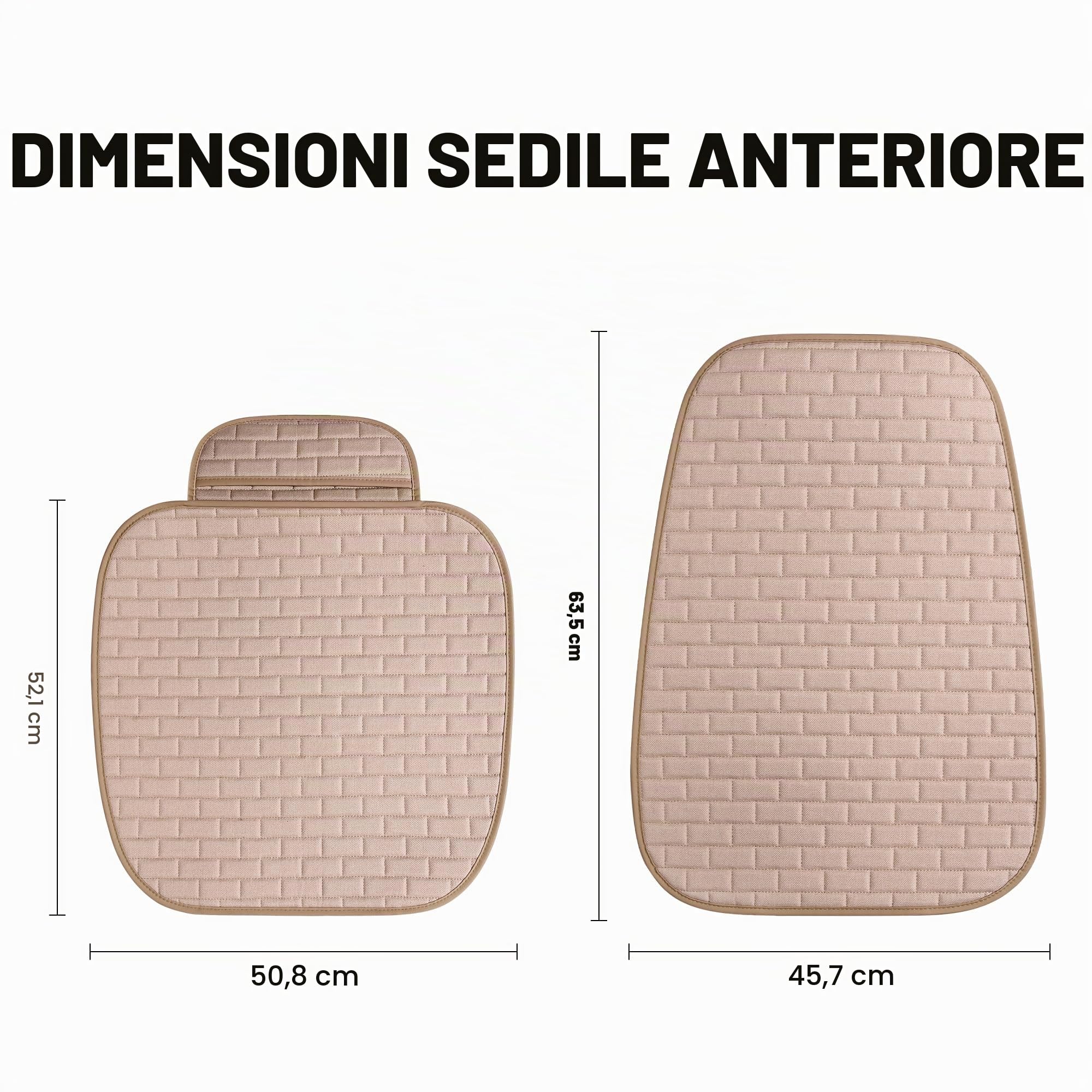 VarCozy Coprisedili per auto, in lino, traspiranti, anteriori, per auto, con protezione antiscivolo, per tutte le stagioni, coprisedili anteriori universali per auto, SUV, camion