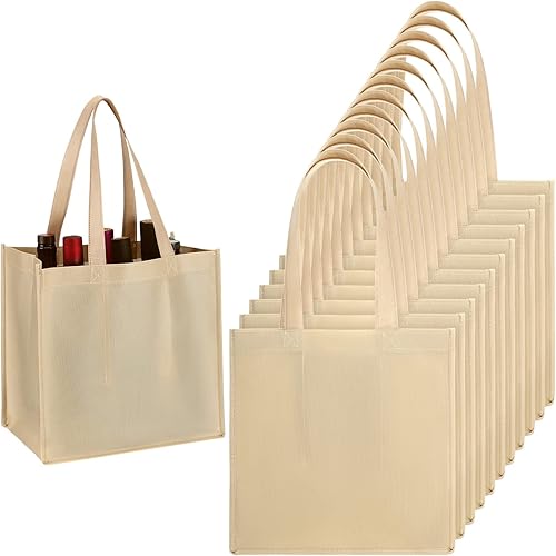 Bolsa de vino para 6 botellas de vino no tejida con divisor, lavable, bolsa de viaje reutilizable, bolsa de viaje portátil para vino, bolsa de disponible en Yaxa El Salvador