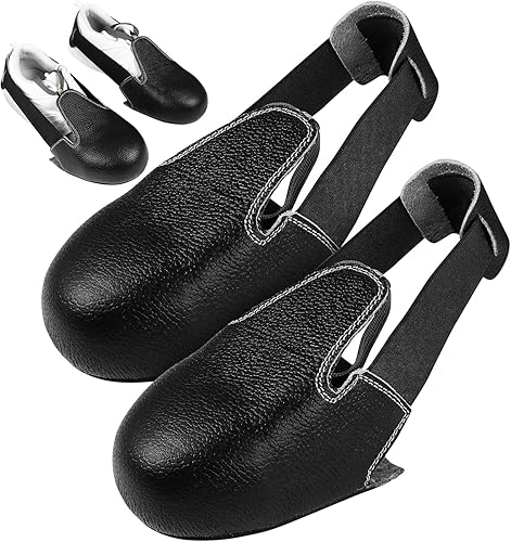 Fundas de punta de acero para zapatos y botas, tapas de cuero para dedos de seguridad, protección de trabajo, ajustable, protector de calzado,