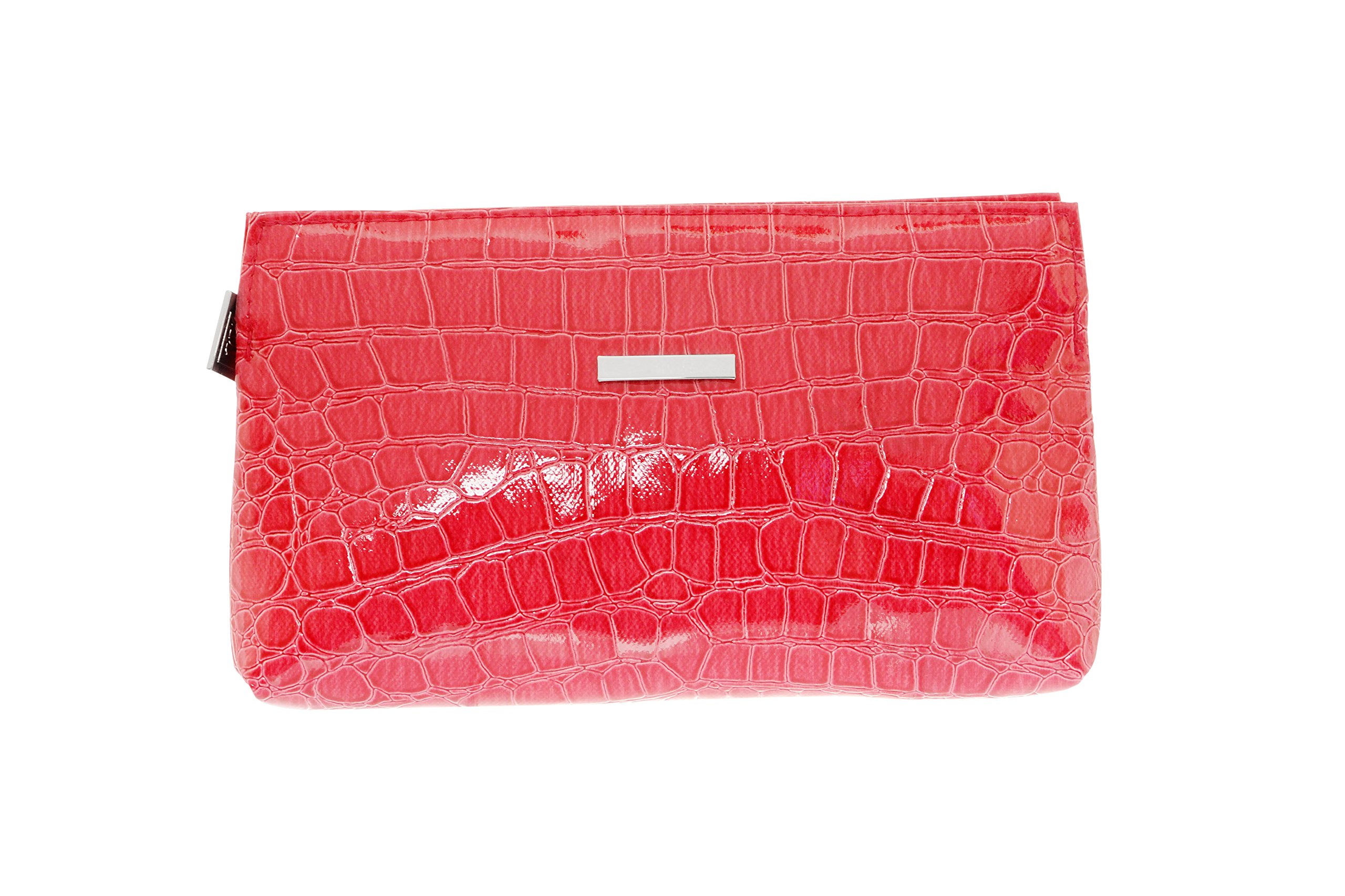 Danielle Creations Pink Ribbon Foundation Small Moc Croc Cosmetic Clutch