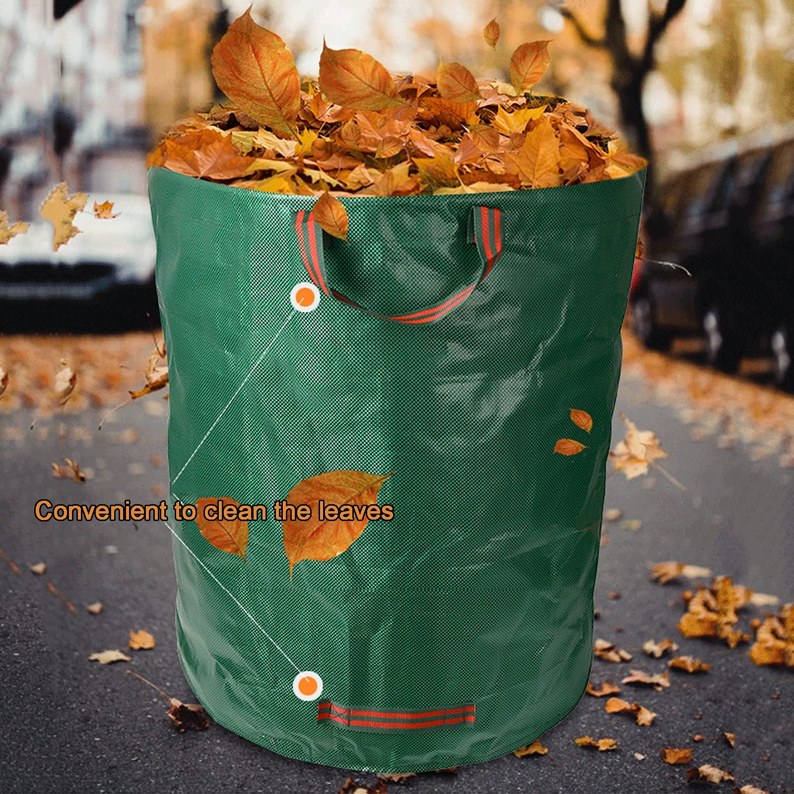 Sacchi Per Rifiuti Da Giardino, Sacchi Per Rifiuti Impermeabili (H76 Cm, P67 Cm) Con Manici, Sacchi Per Rifiuti Da Giardino Riutilizzabili,Verde