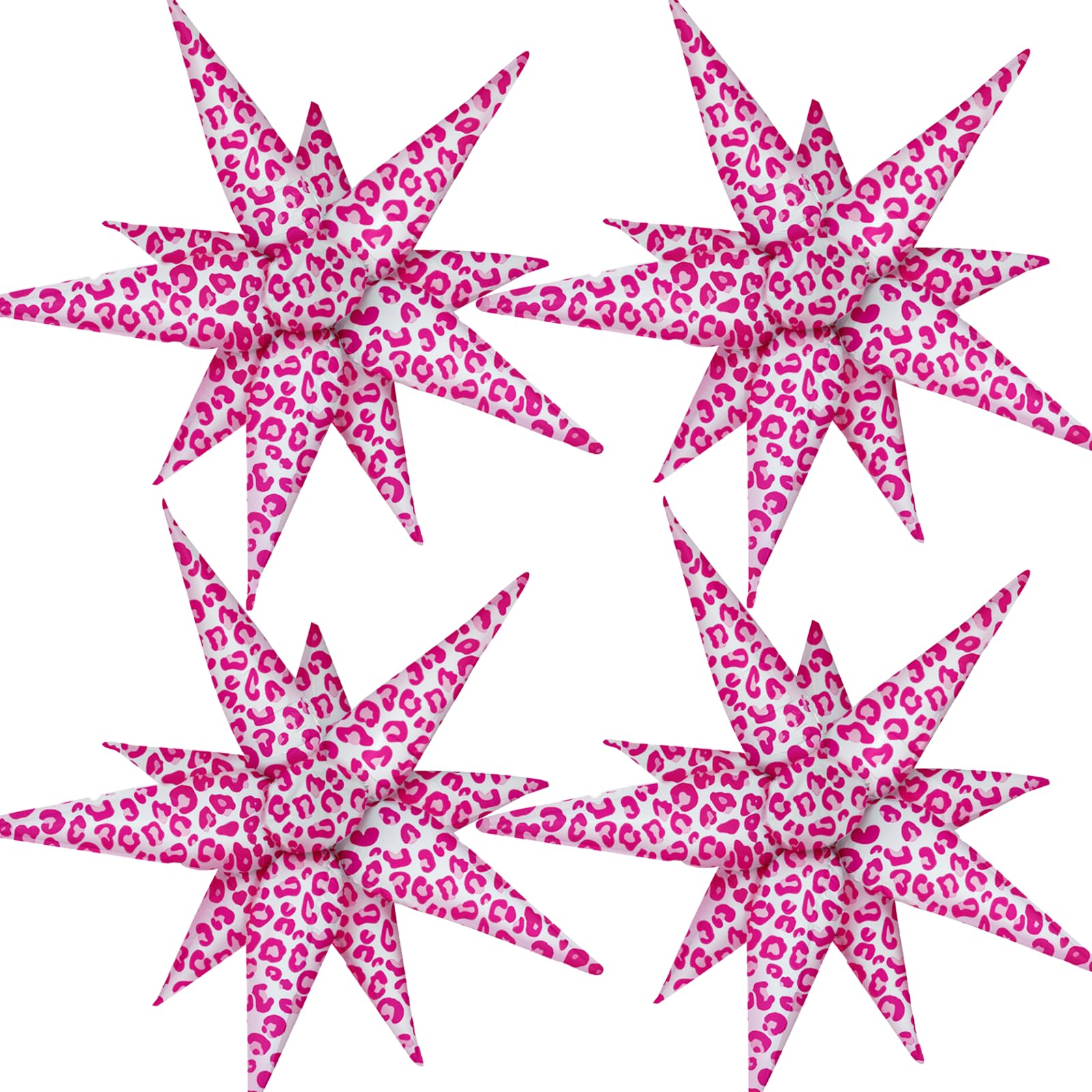 Pink Leopard Balloons Cheetah Balloons Explosion Star Y2K Party Decorations Pink Cheetah Birthday Decoration Preppy Party Decor SPA Party Makeup Leopard Party Decoration Bachelorette Party Girls Women