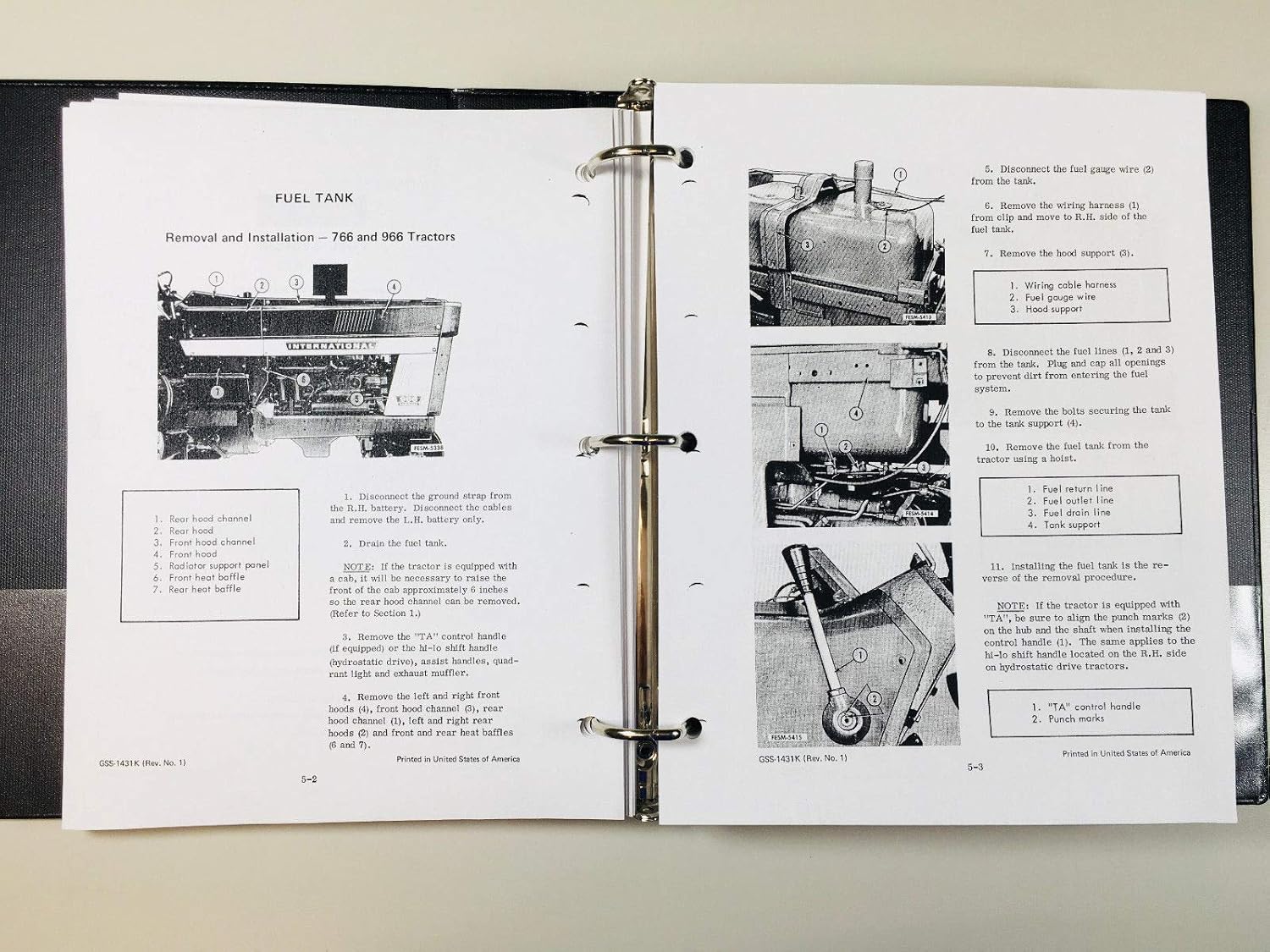 International 766 966 1066 1466 Tractor Service Manual Shop Set Engine Ovhl