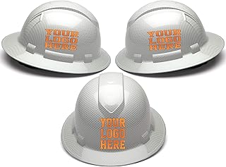 Custom Hard Hats - Personalized Logo - Full Brim 4 Point Ratchet Suspension