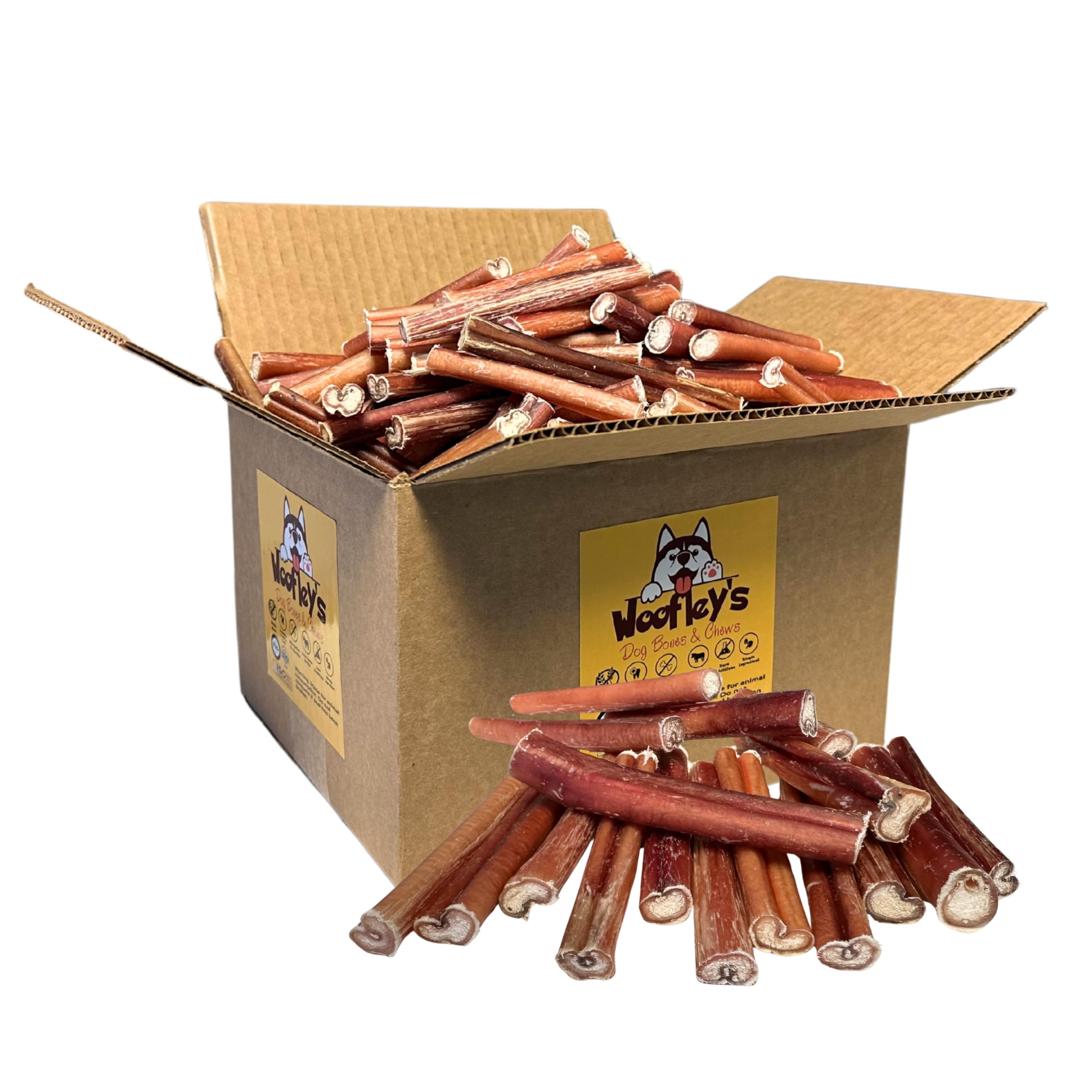 Woofley's 4-5" Bulk Bully Sticks - (50 Count) - Bully Sticks for Dogs - Long Lasting Dog Chews