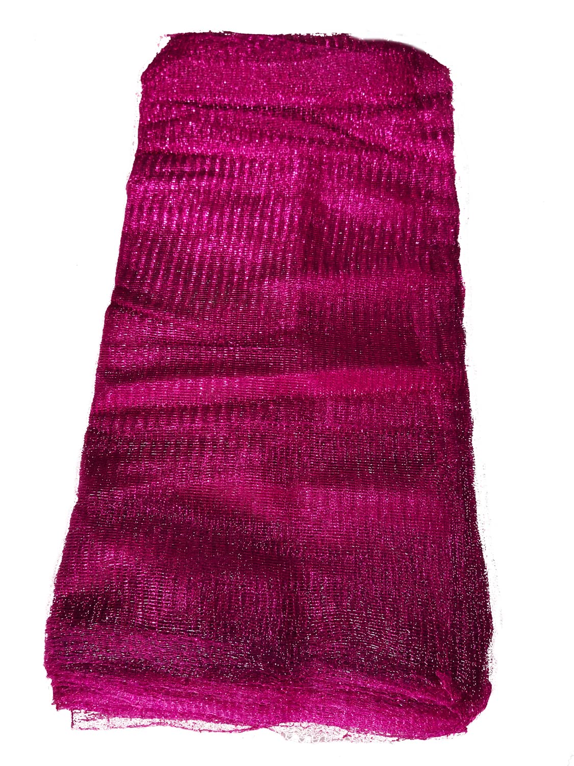 Just Flowers Mesh Net for Gift Wrapping, Home/Party Decoration, Mandir Decoration, Fruit Packing & Trousseau Gift Packing (Dark Pink, 30Inch X 15Mtr)
