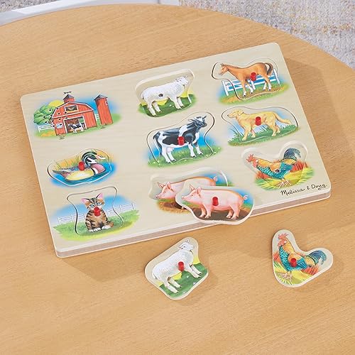 Miniatura 9 de Rompecabezas de granja, con sonido, de Melissa & Doug, rompecabezas, (Farm Sound Puzzle), Multicolor